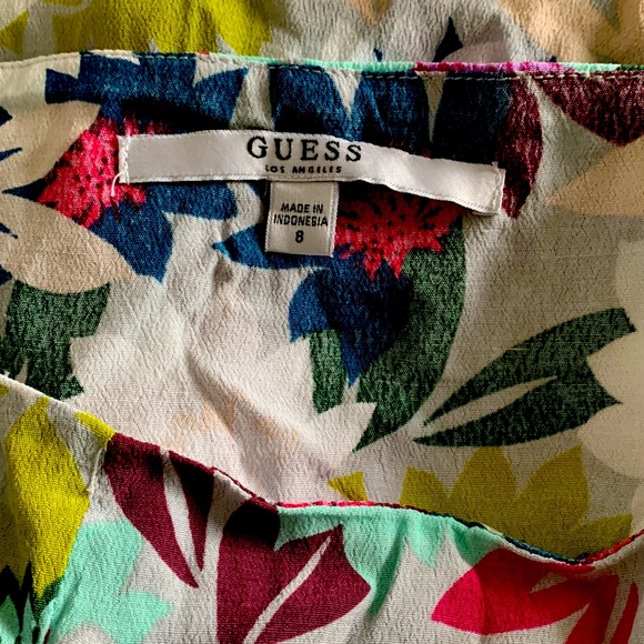 NWT Guess Kloey Double Slit Floral Maxi Skirt. Size 8. Poppy Jungle Grey. - Picture 6 of 9